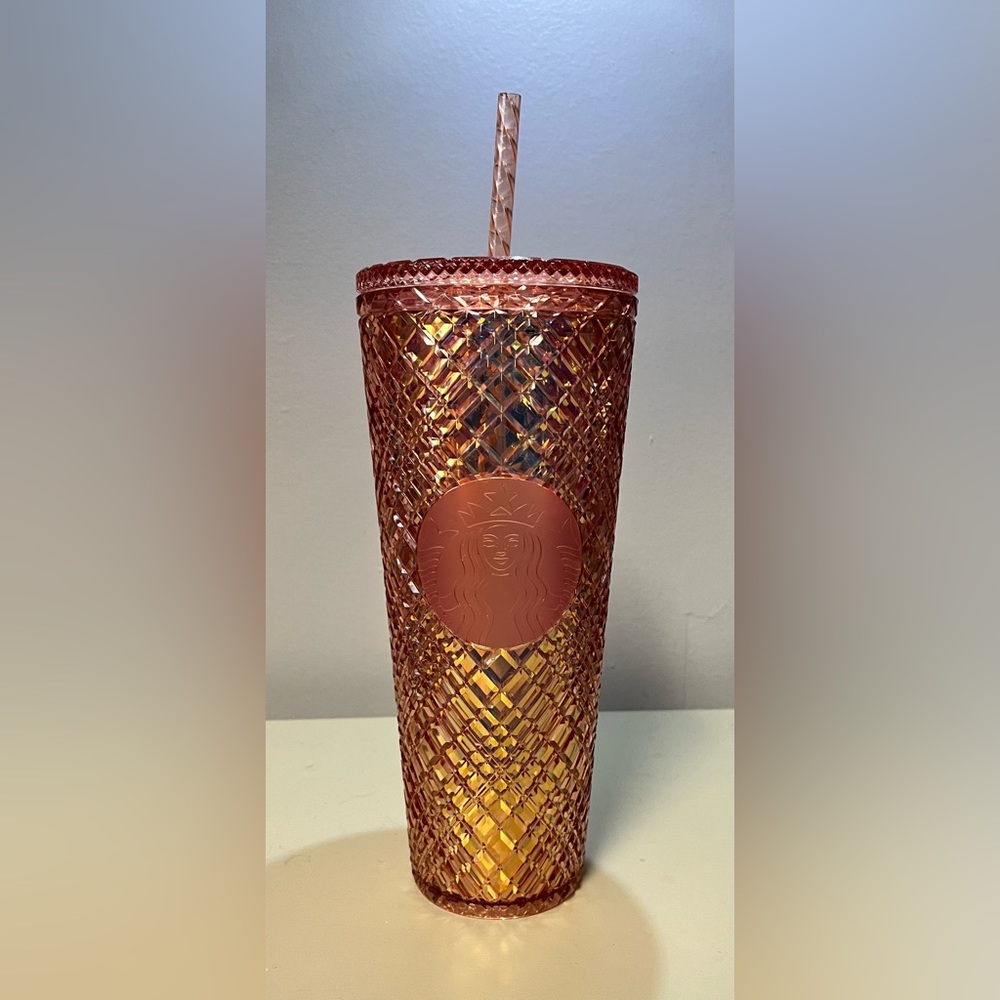 Rose Starbucks Tumbler with Straw